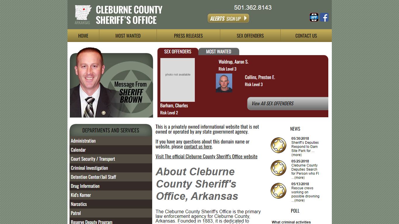 About Cleburne County Sheriff’s Office and Jail, Arkansas